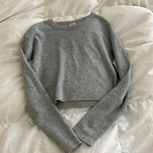 Aritzia Gray Crop Top